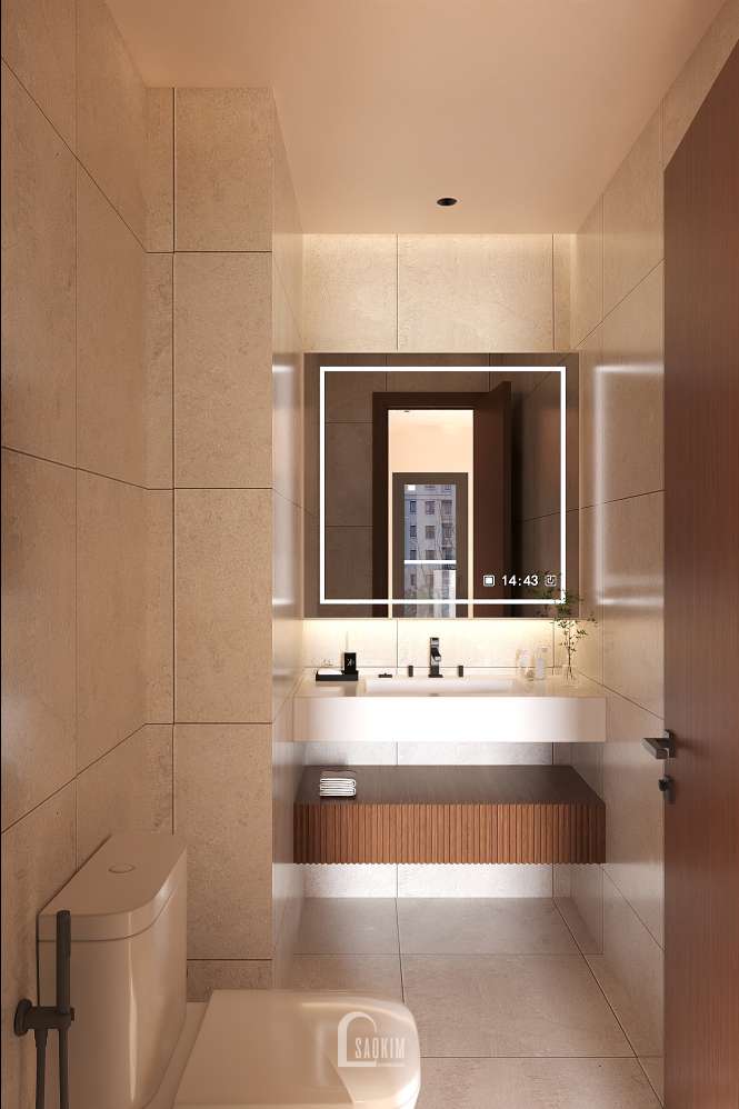 Phòng tắm hiện đại trong thiết kế chung cư 3 ngủ Viha Complex Leciva